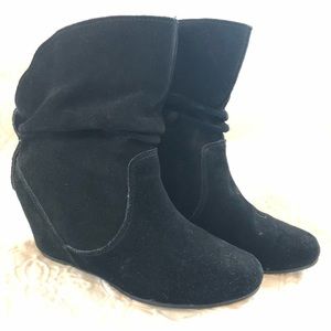 Suede leather booties Size 7